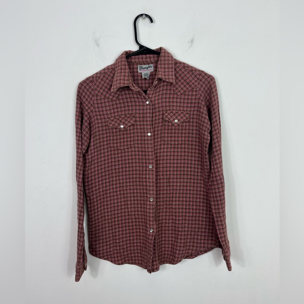 Wrangler Wrancherβ Plaid Button Down Shirt Sz S